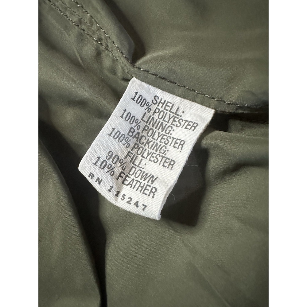 RUEHL No.‎ 925 Women's Down Feather Olive Green Jacket Thigh Length Size Medium - Picture 6 of 12